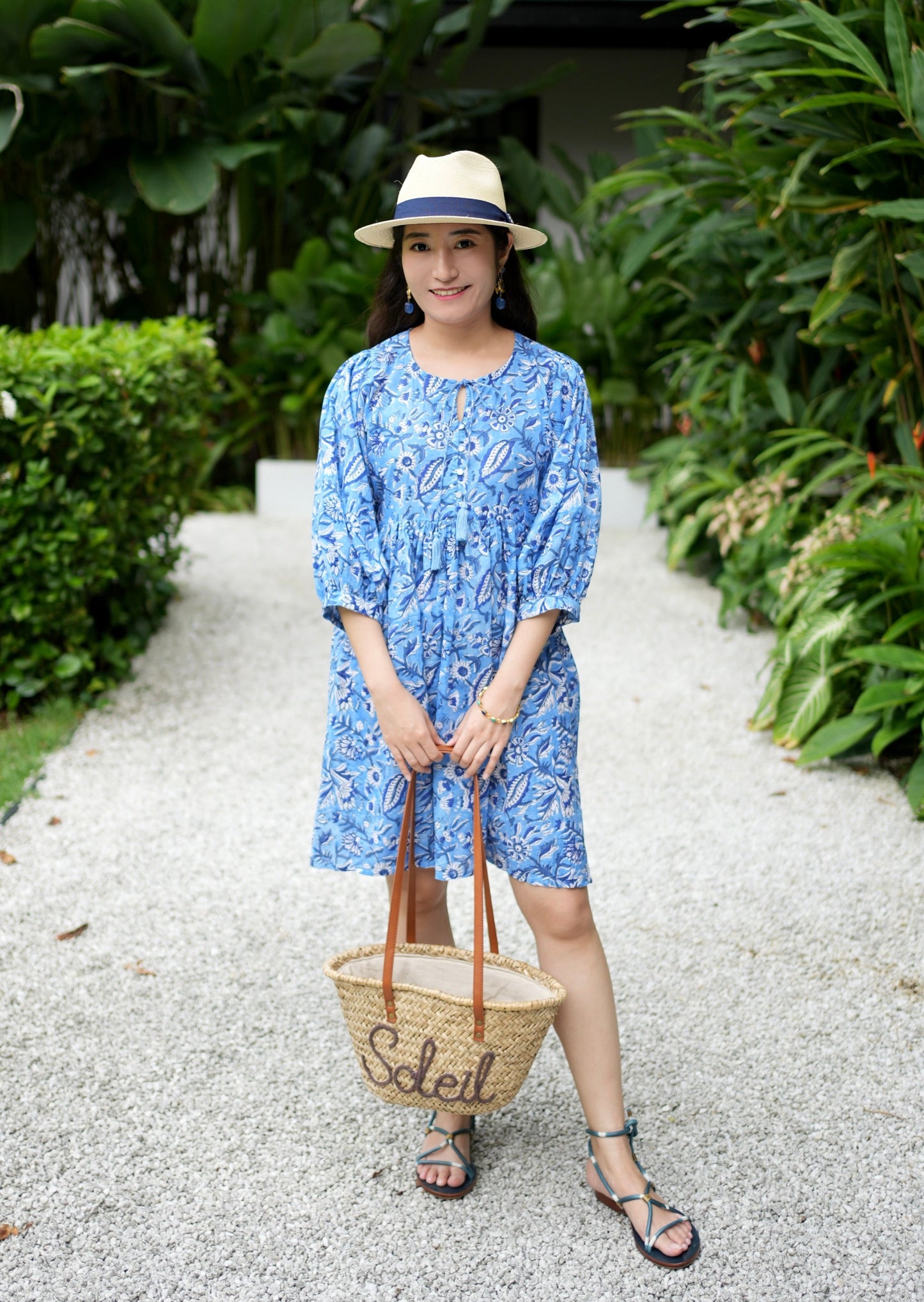 Loulou Dress - Blue Bouquet