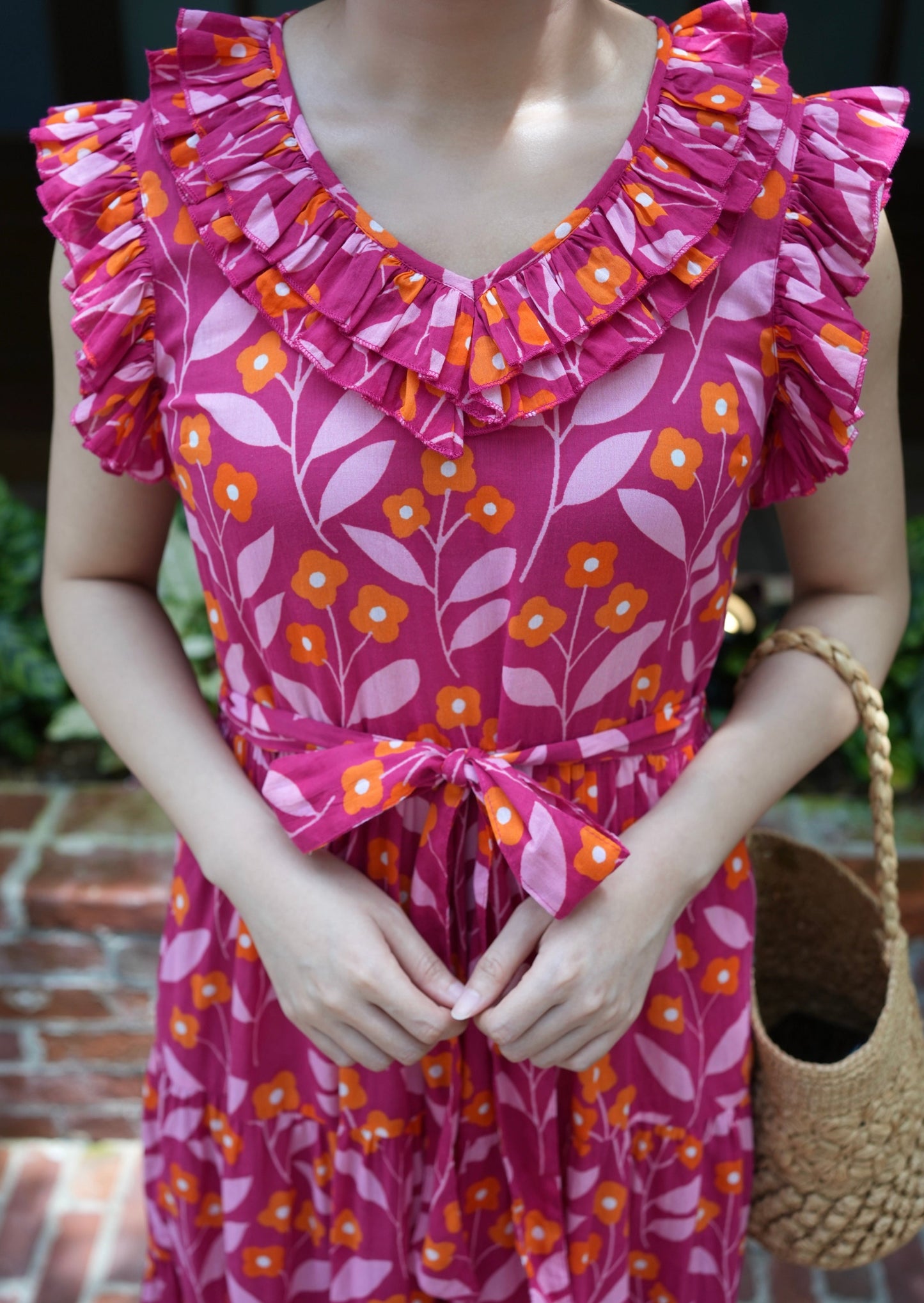 Phoebe Dress - Garden Fuschia