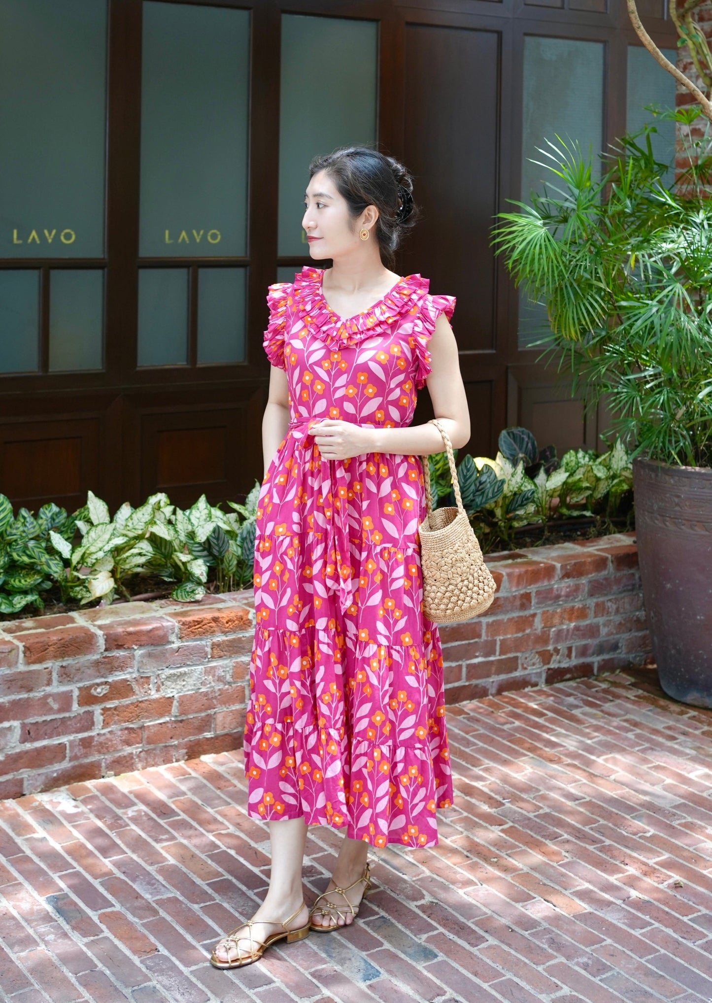 Phoebe Dress - Garden Fuschia