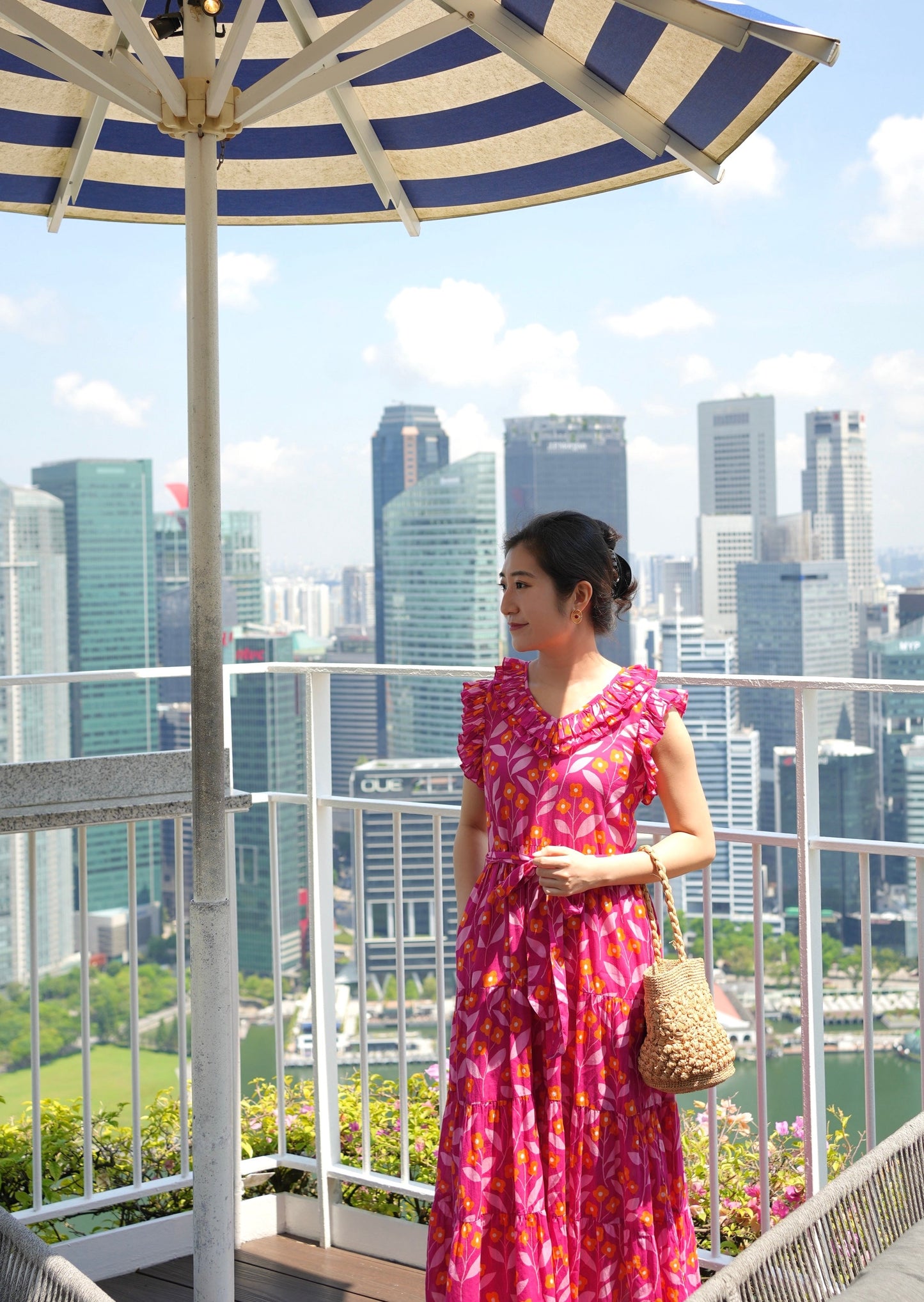 Phoebe Dress - Garden Fuschia