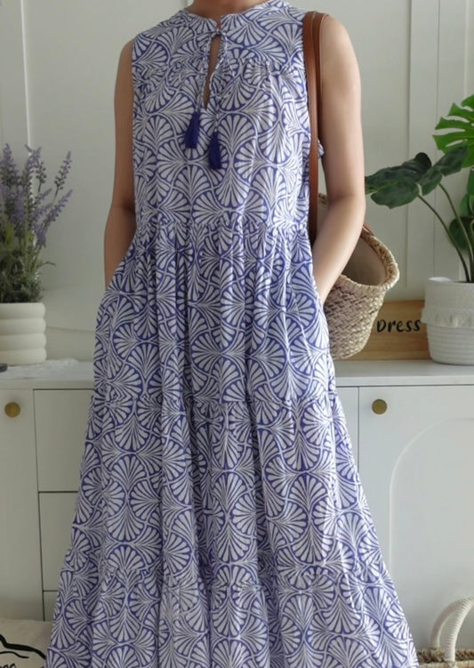 Talia Dress - Brilliant Blue