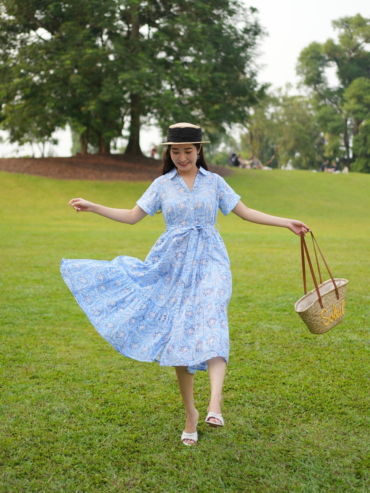 Whitney Shirt Dress - Fresh Blue