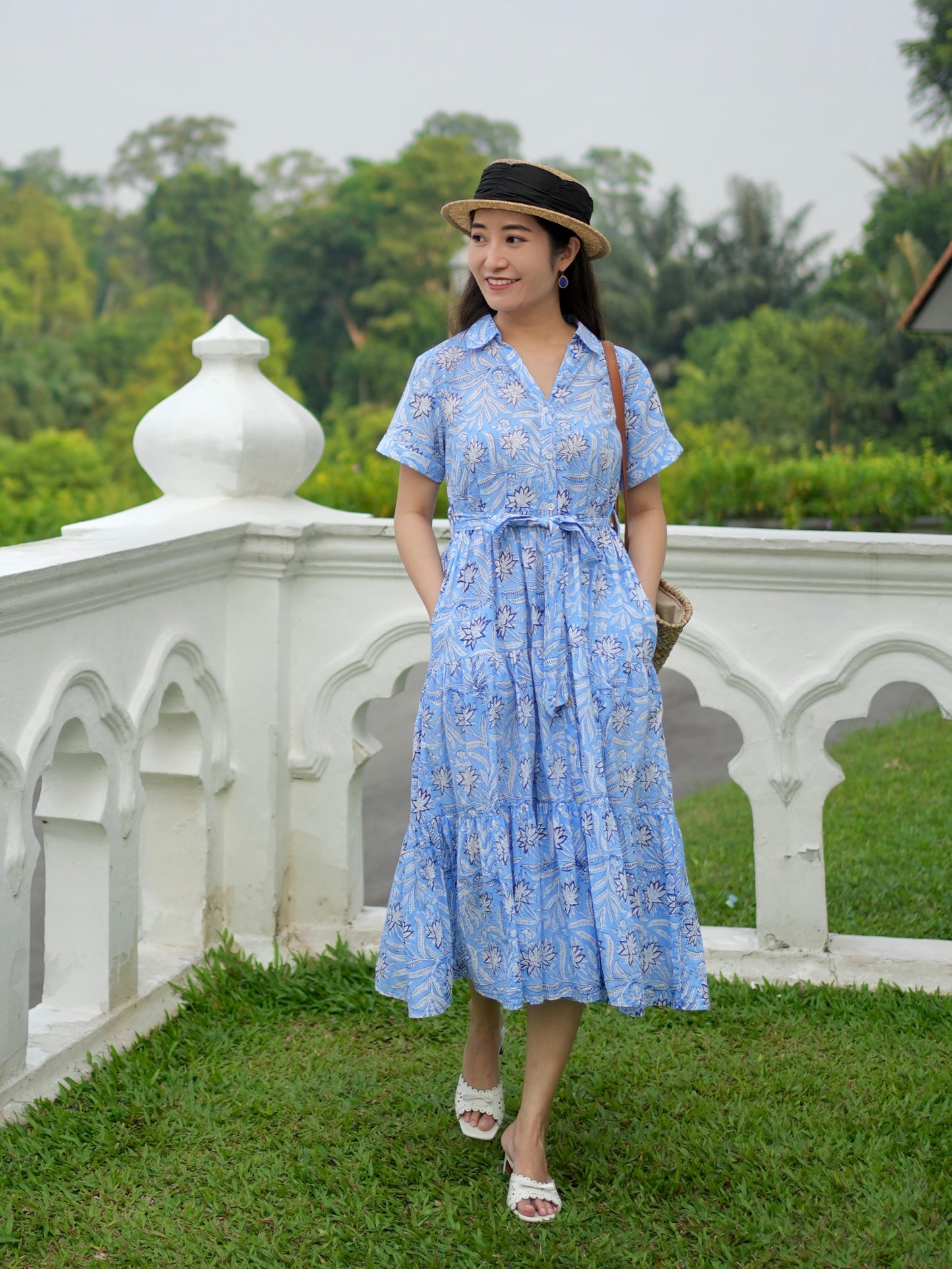 Whitney Shirt Dress - Fresh Blue