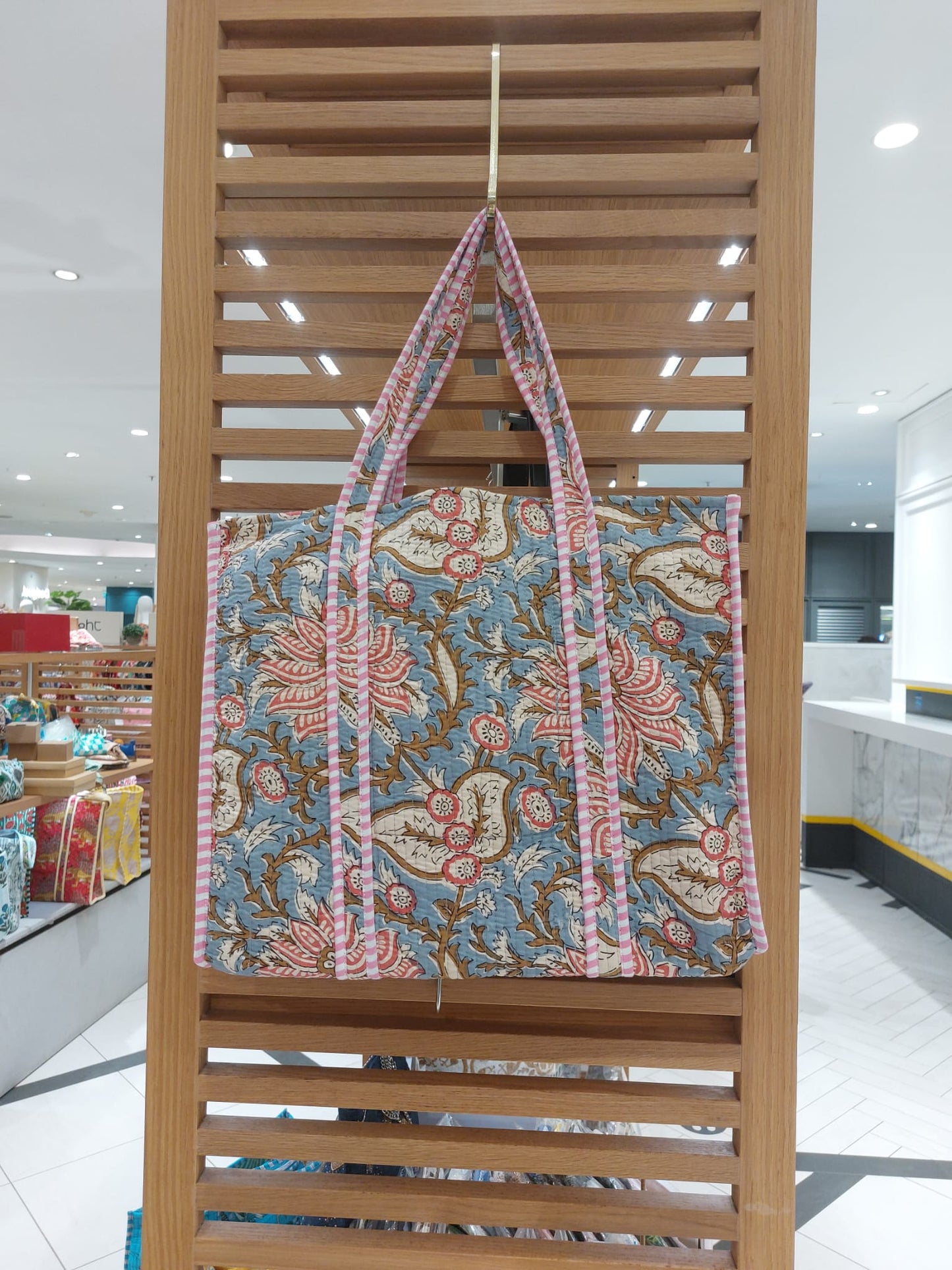 LARGE SIZE HANDBLOCK COTTON BAG