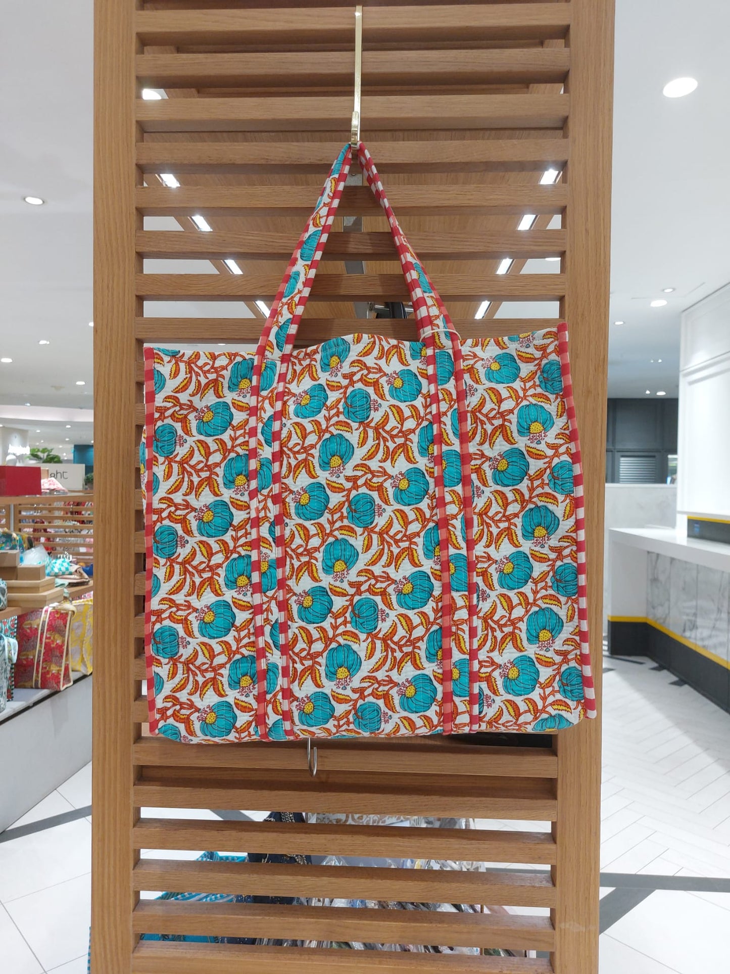 LARGE SIZE HANDBLOCK COTTON BAG