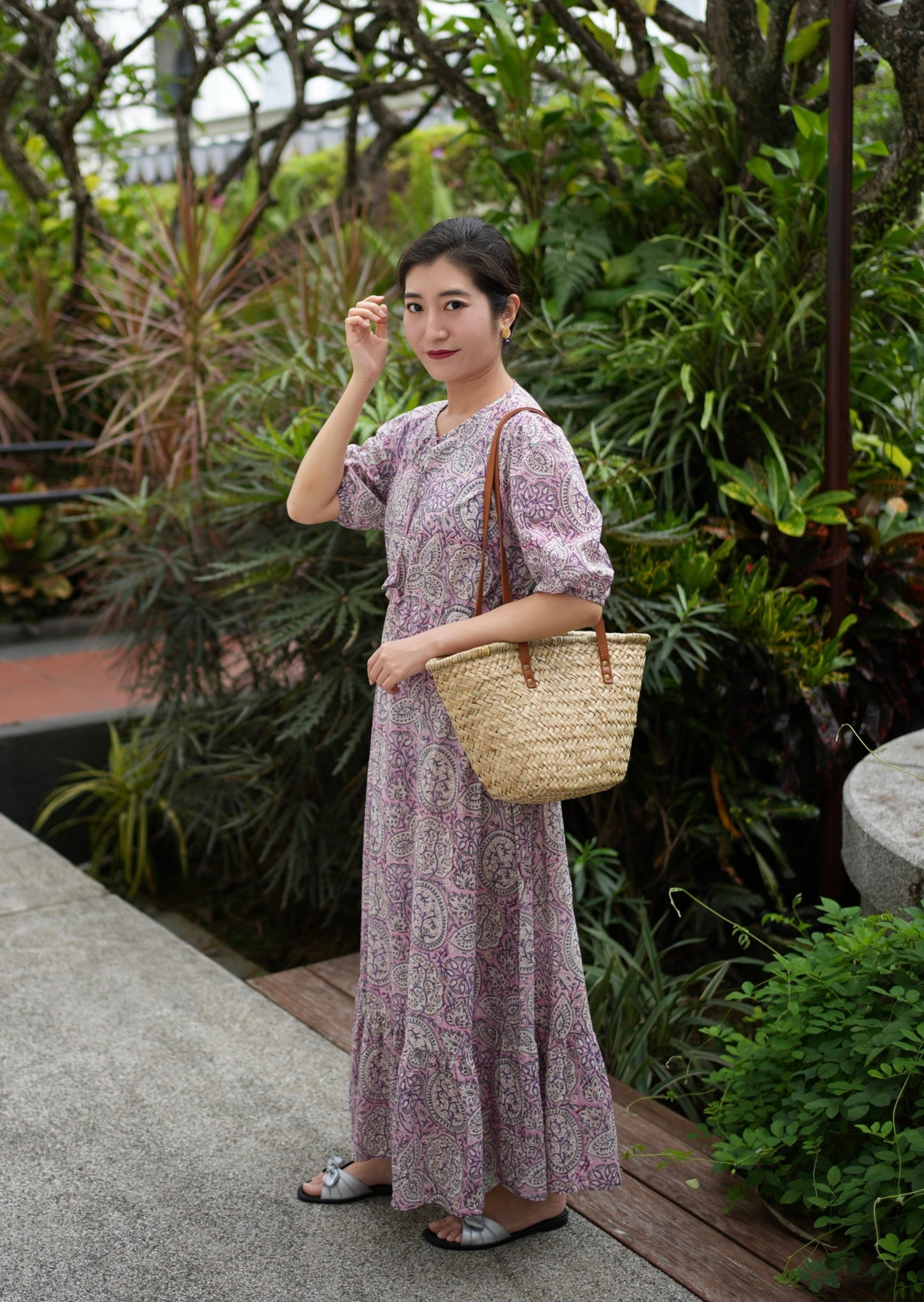Lois Draw-string Maxi Dress - Pink Whisper