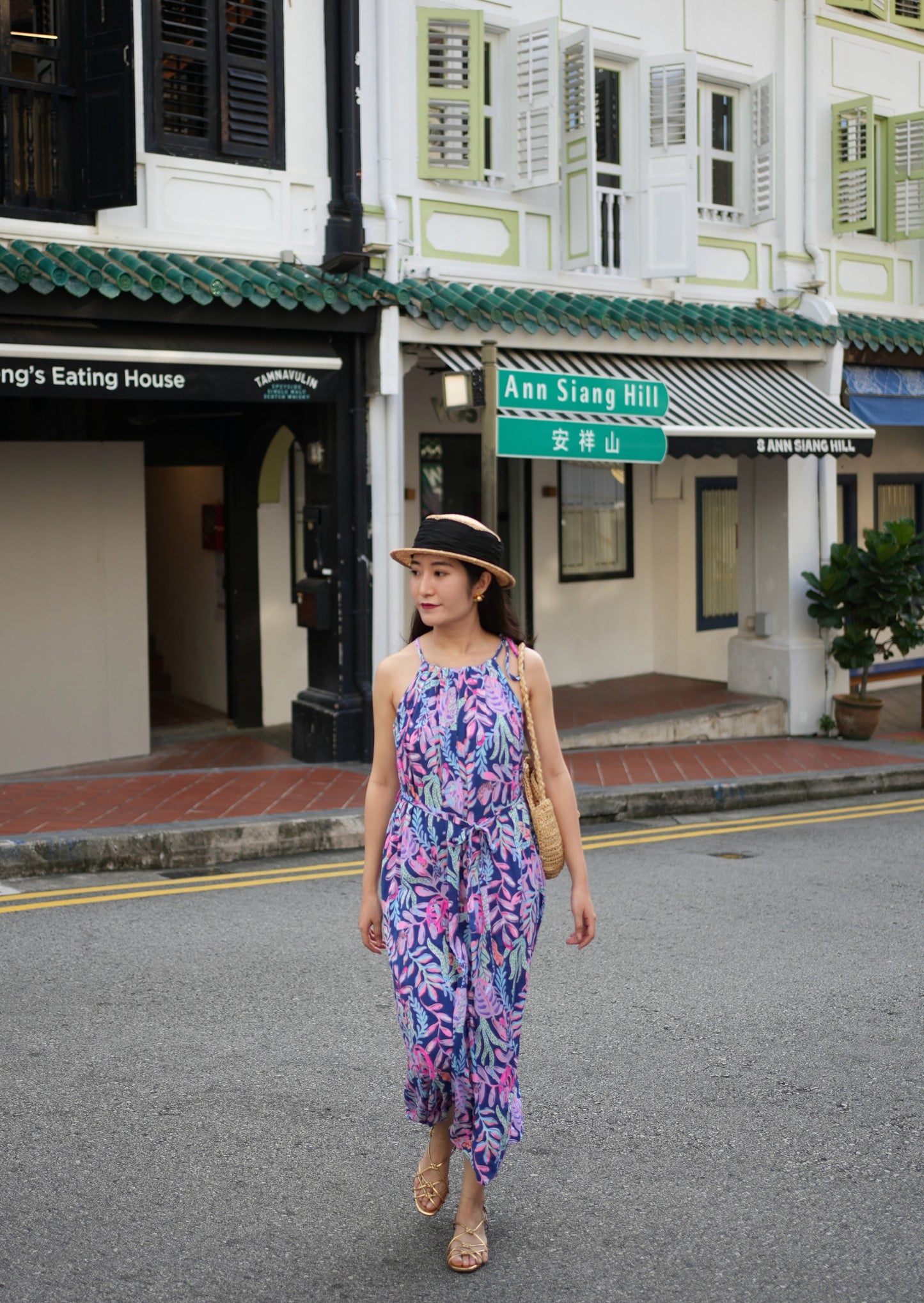 Dalis Dress - Navy Coral