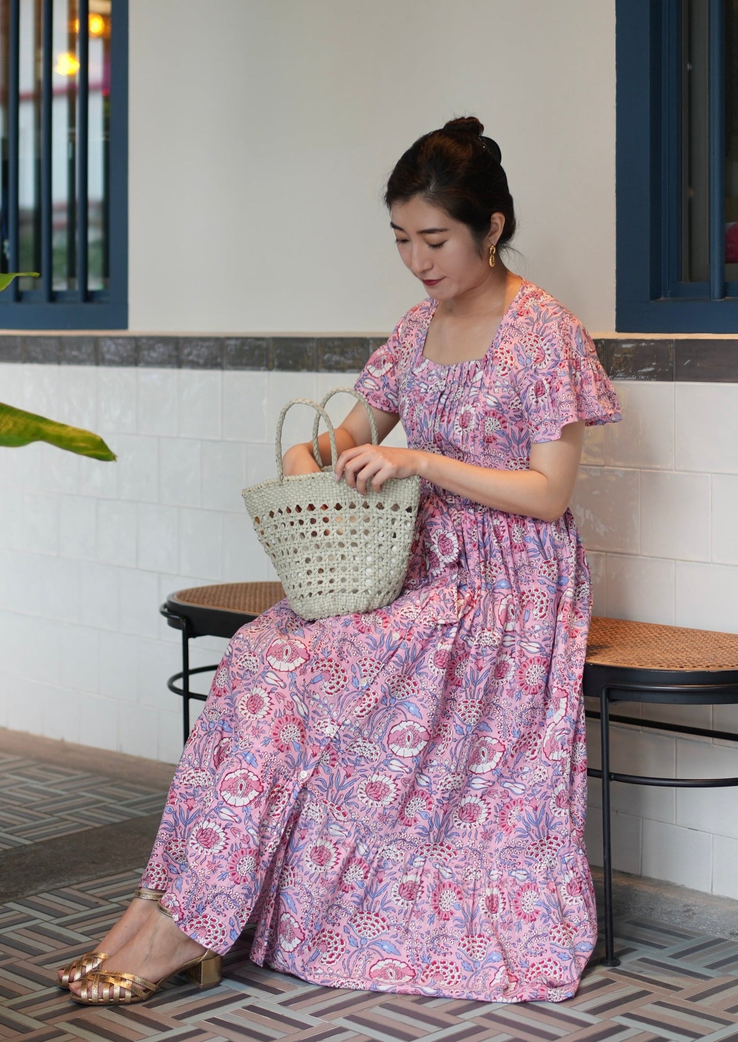 Amelia Pin Tuck Dress - Sweet Pink