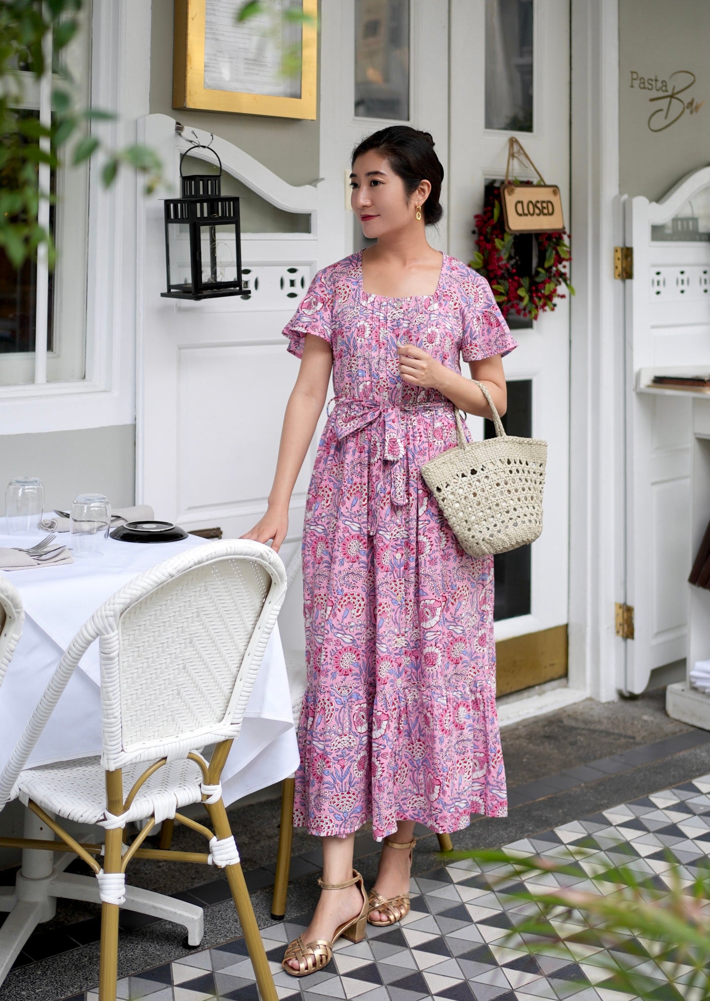 Amelia Pin Tuck Dress - Sweet Pink