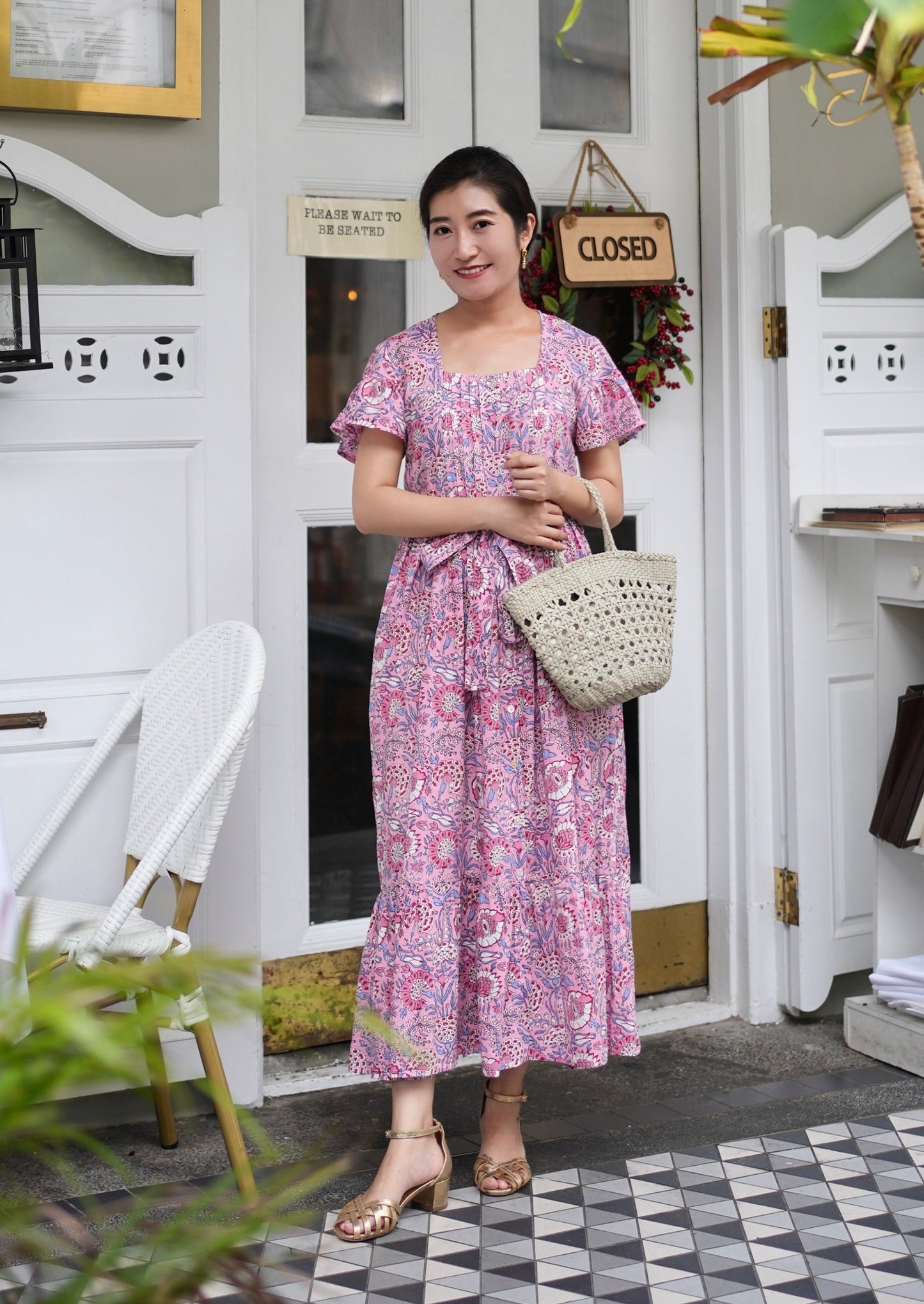 Amelia Pin Tuck Dress - Sweet Pink