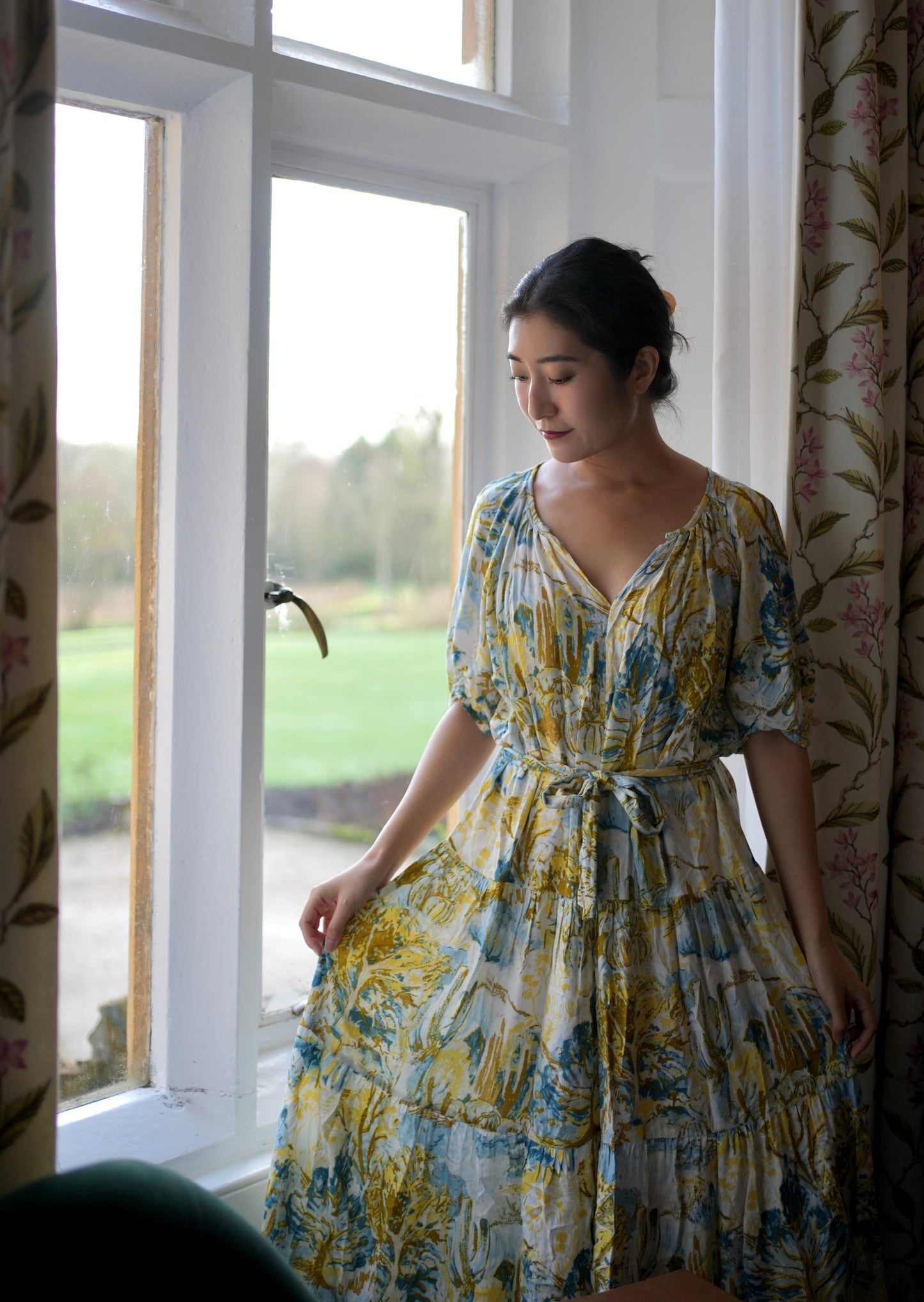 Lucie Dress - Abstract Blue