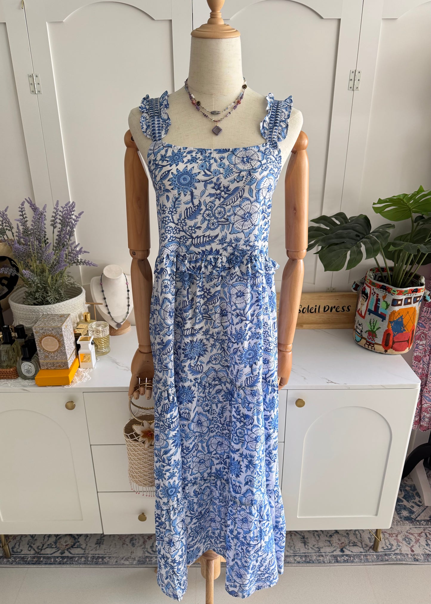 Sophie Dress - Azure Bloom