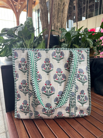 MID SIZE HANDBLOCK COTTON BAG