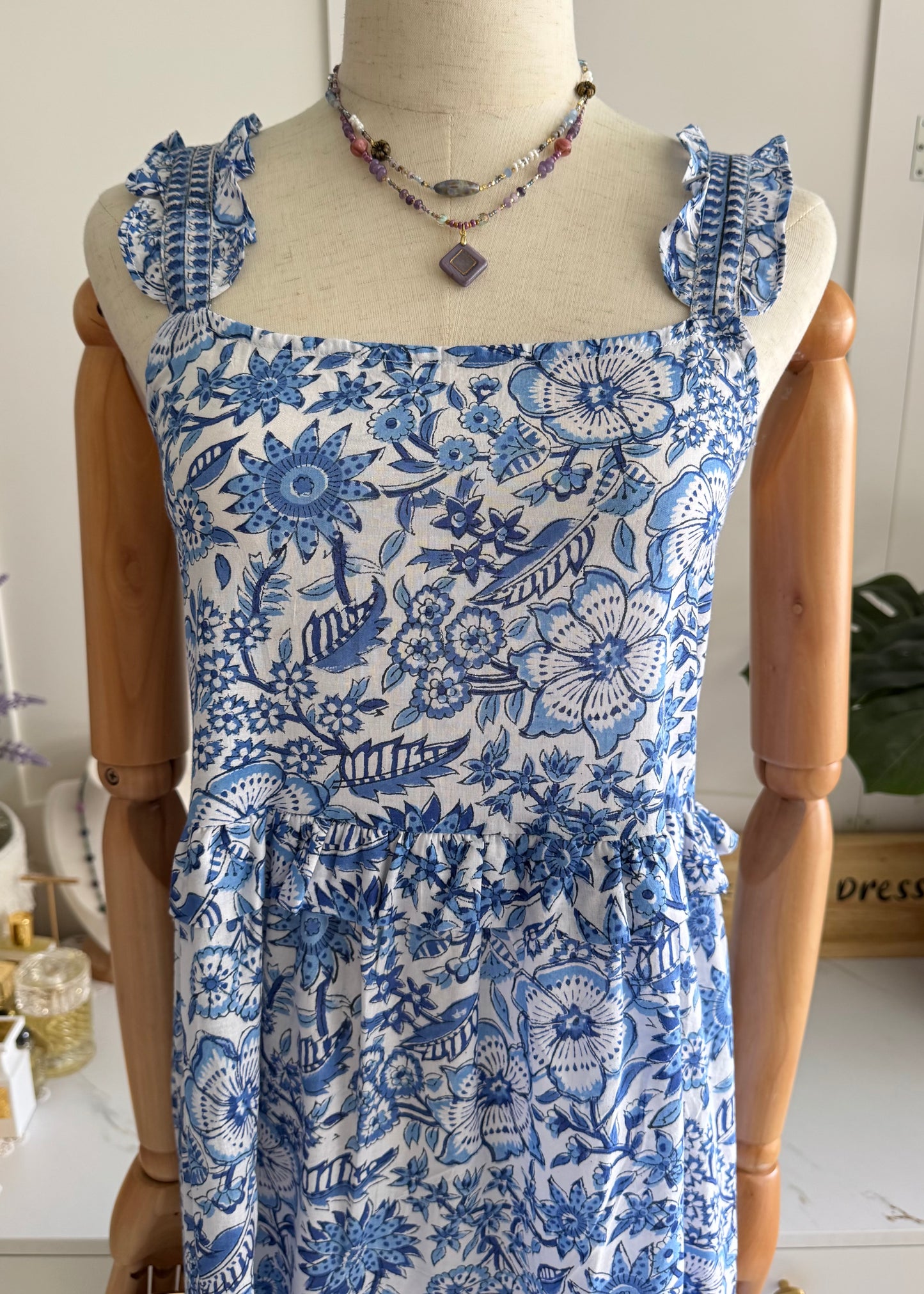Sophie Dress - Azure Bloom