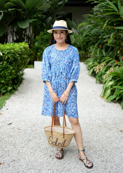 Loulou Dress - Blue Bouquet