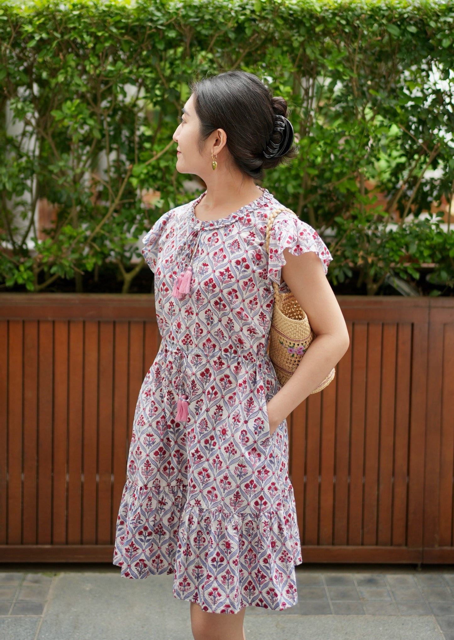 Kasey Dress - Ruby Blossom