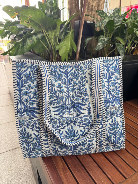 MID SIZE HANDBLOCK COTTON BAG