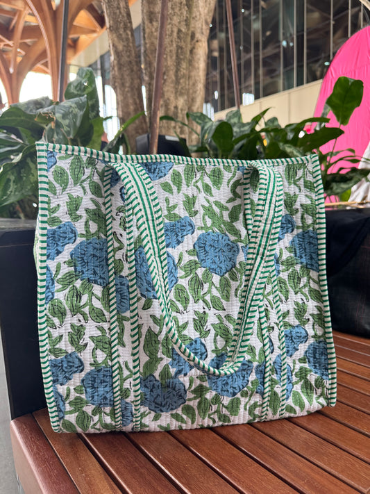 MID SIZE HANDBLOCK COTTON BAG