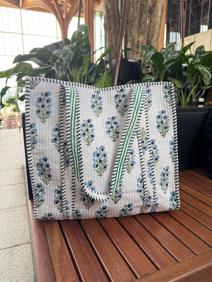 MID SIZE HANDBLOCK COTTON BAG