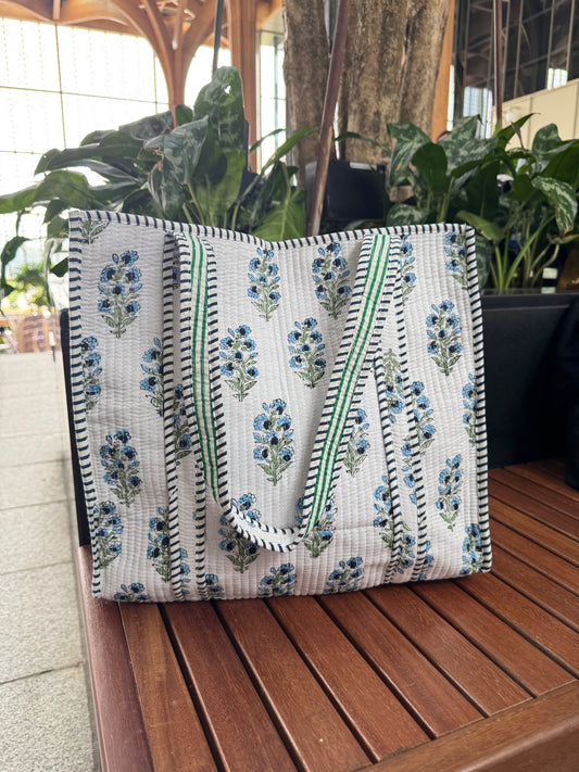 MID SIZE HANDBLOCK COTTON BAG