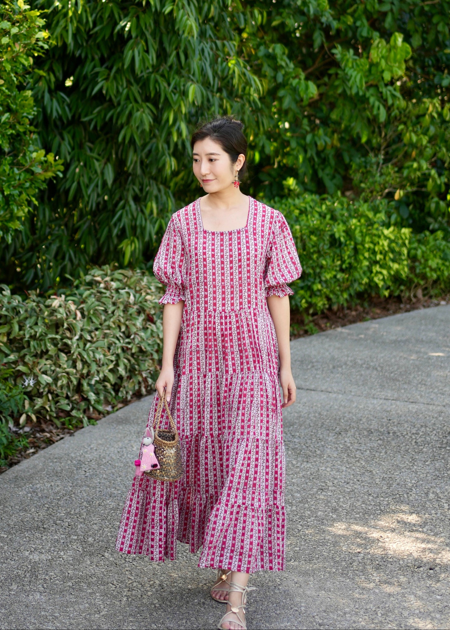 Elaine Dress - Garden Rouge