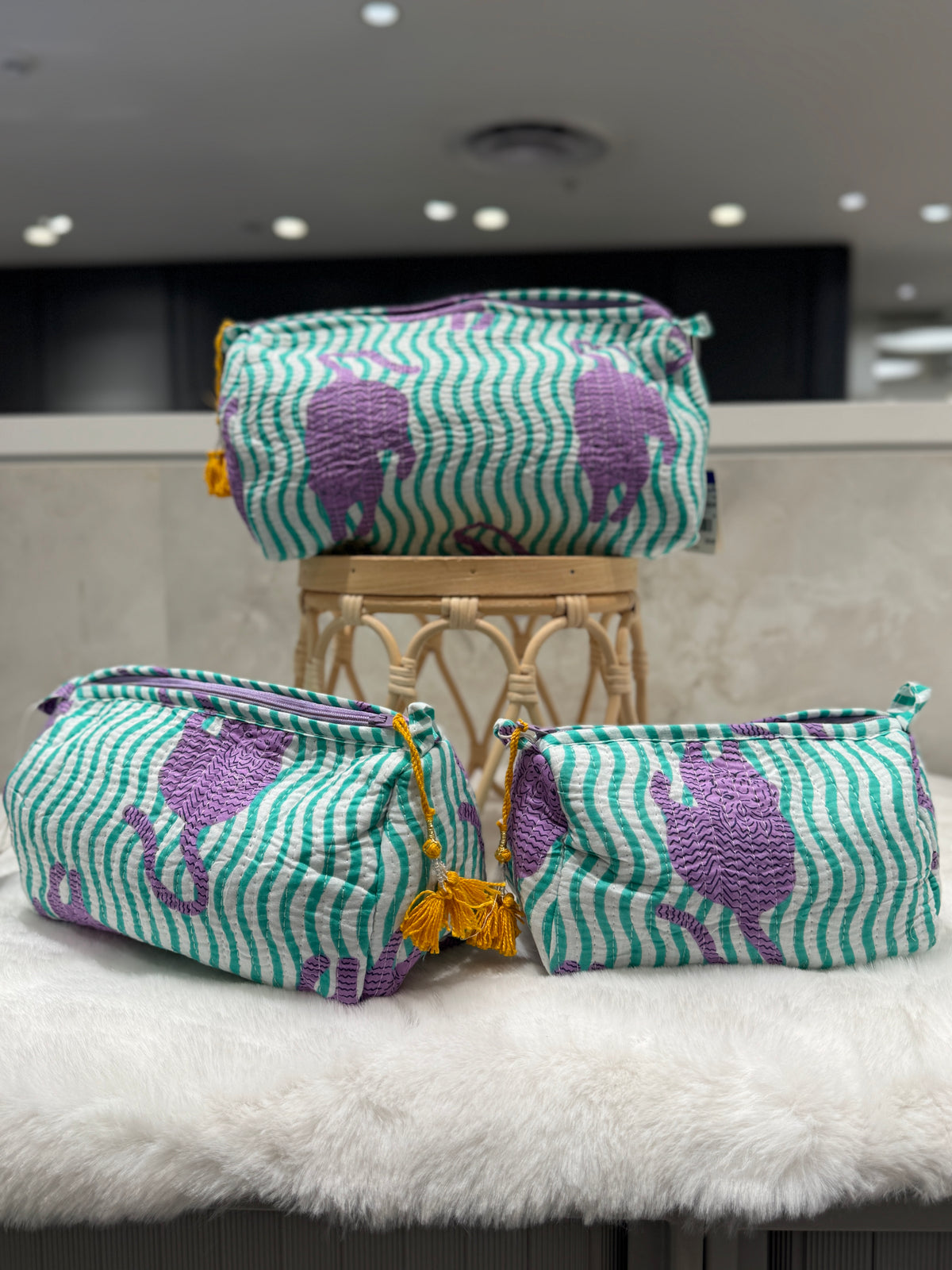 Handblock Pouch I Lilac Tiger