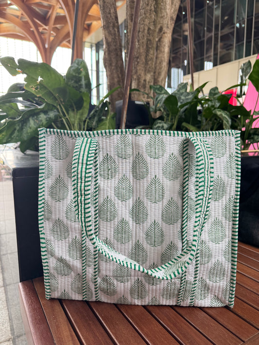 MID SIZE HANDBLOCK COTTON BAG