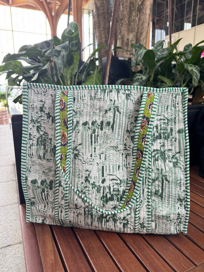 MID SIZE HANDBLOCK COTTON BAG