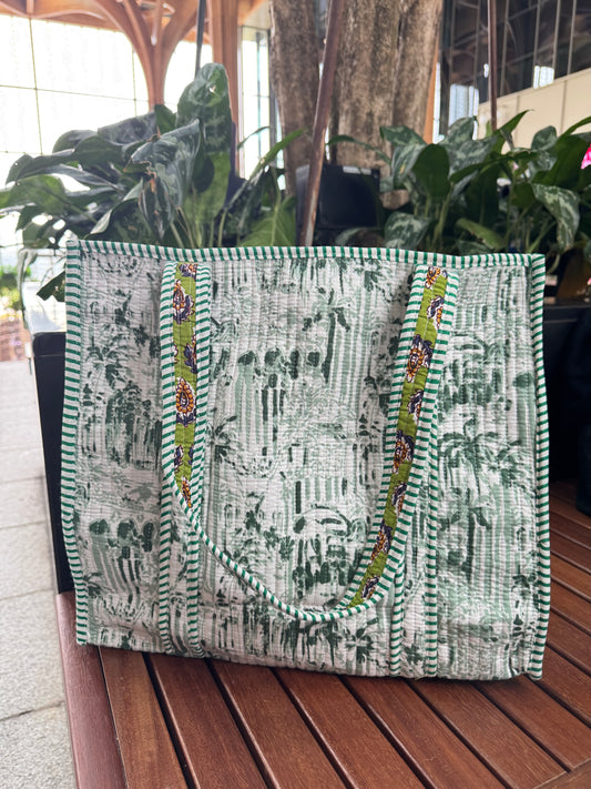 MID SIZE HANDBLOCK COTTON BAG