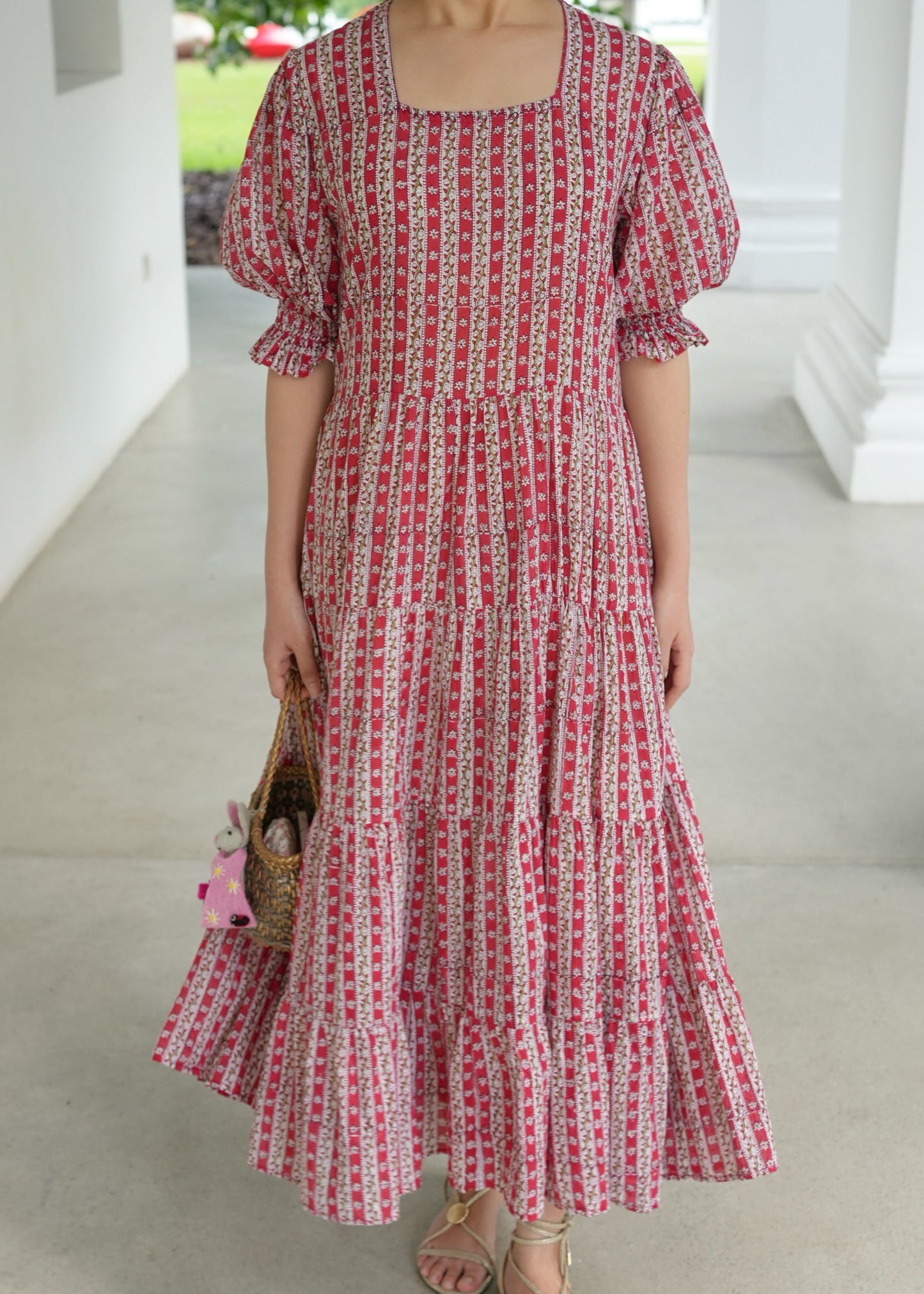 Elaine Dress - Garden Rouge