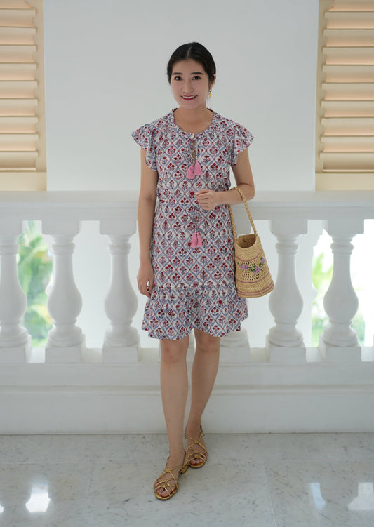 Kasey Dress - Ruby Blossom