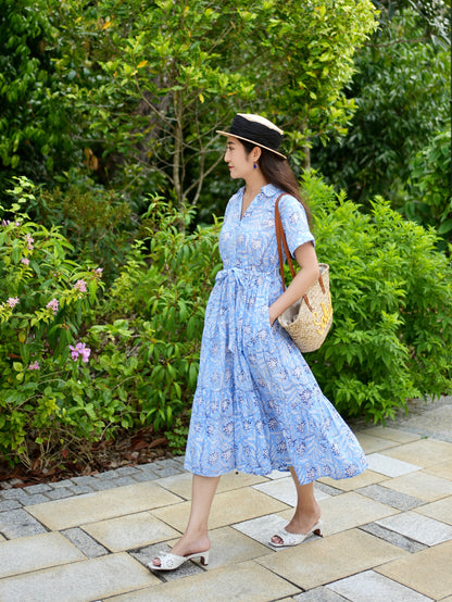 Whitney Shirt Dress - Fresh Blue