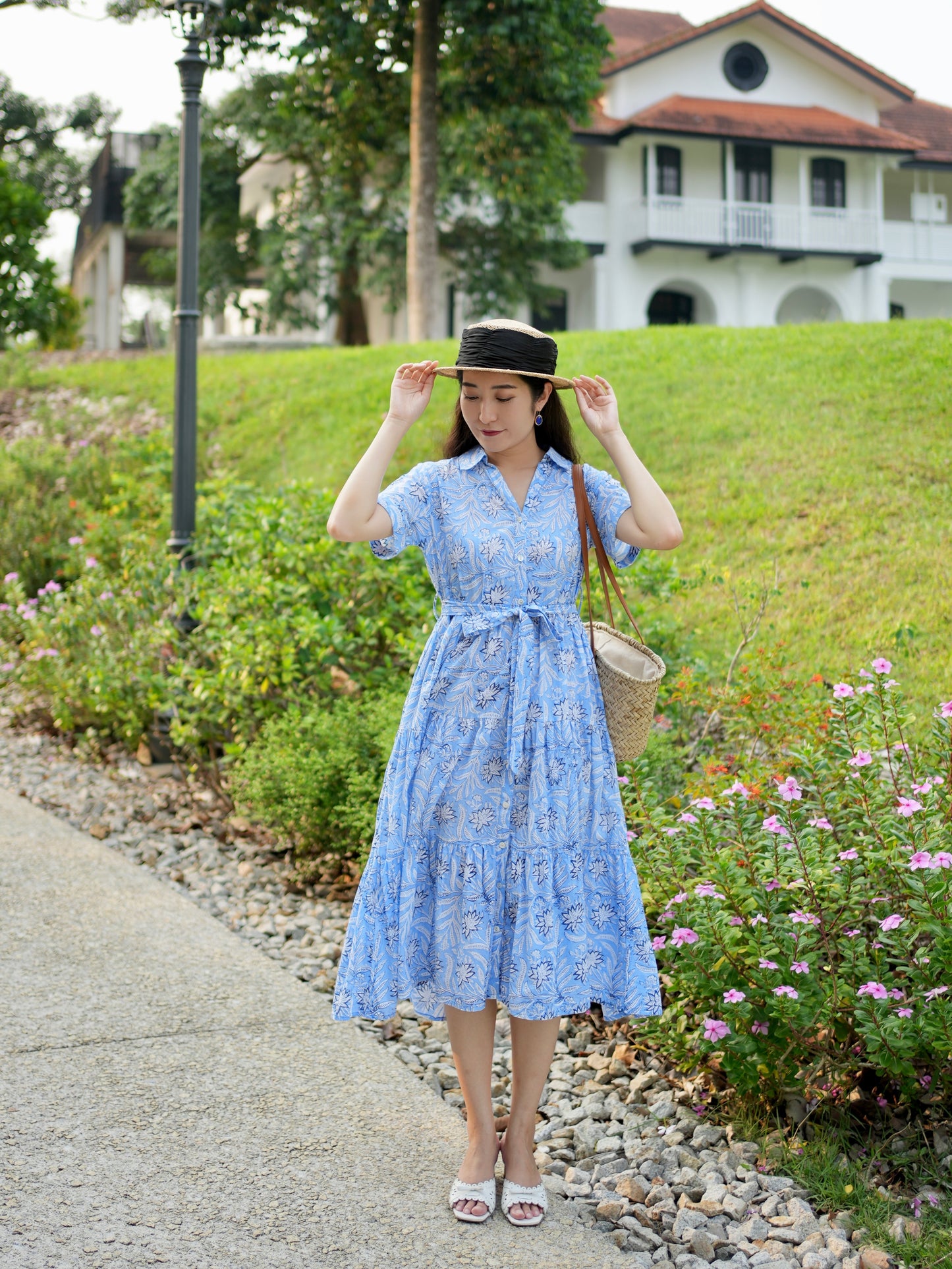 Whitney Shirt Dress - Fresh Blue