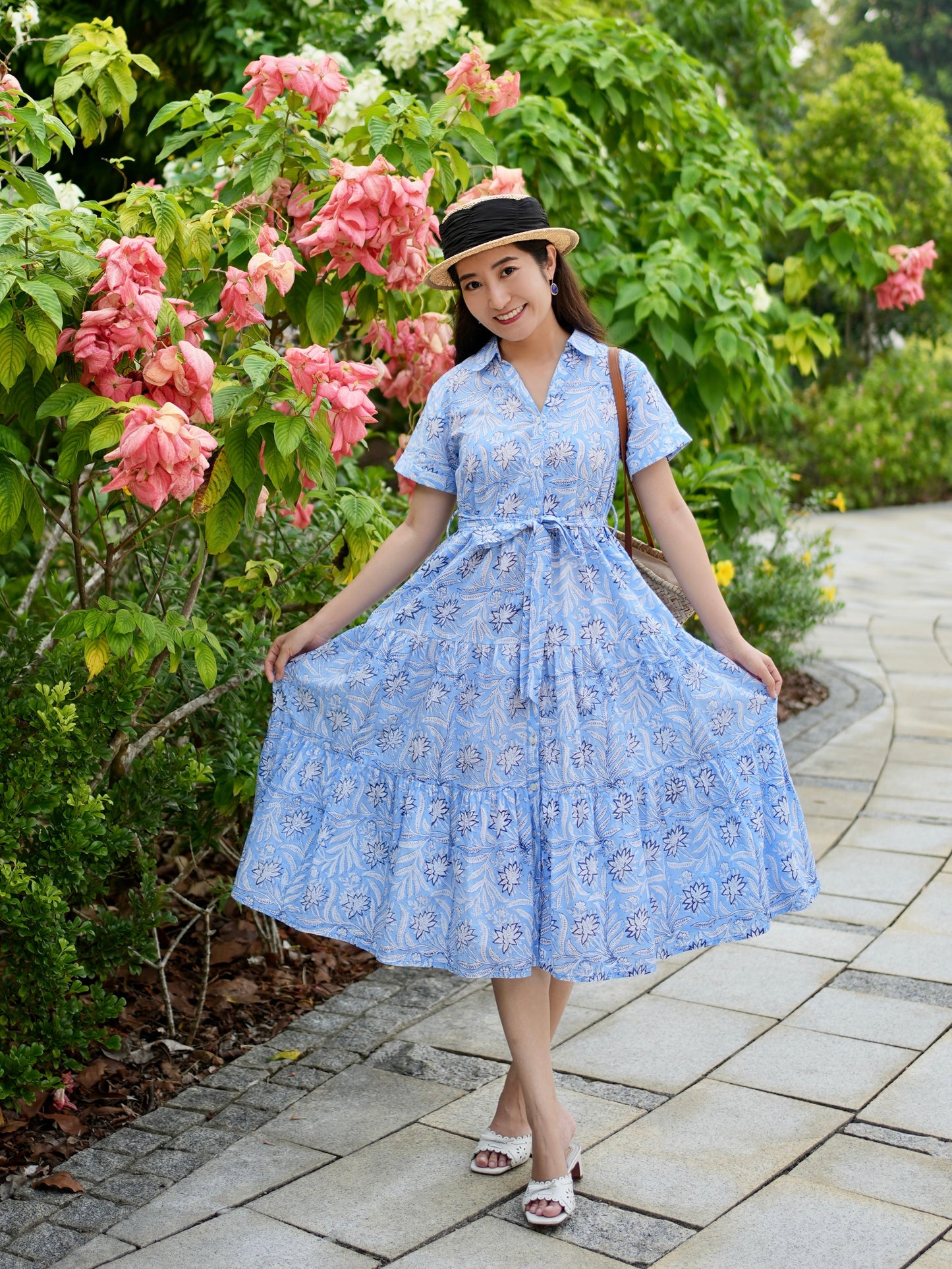 Whitney Shirt Dress - Fresh Blue