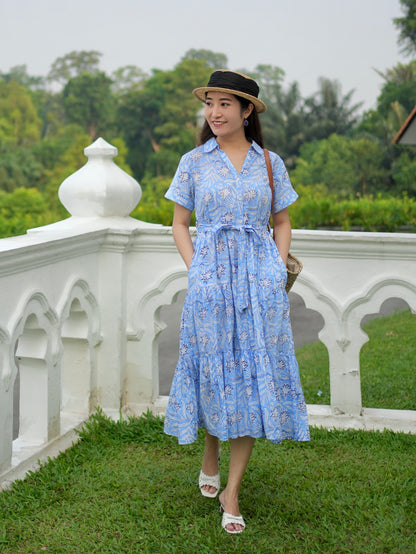 Whitney Shirt Dress - Fresh Blue