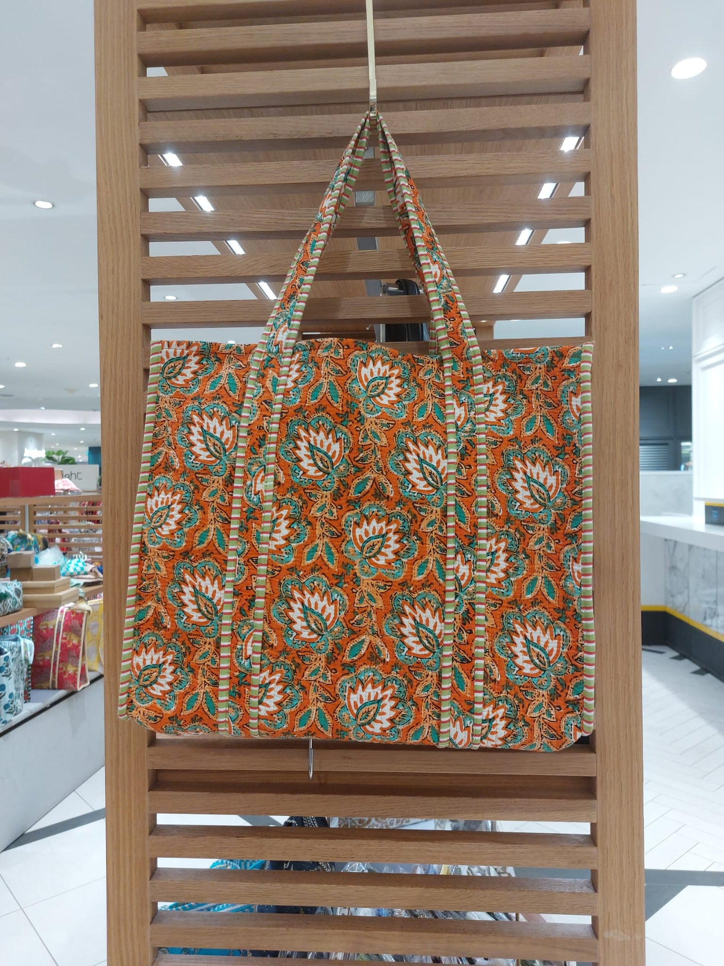 LARGE SIZE HANDBLOCK COTTON BAG