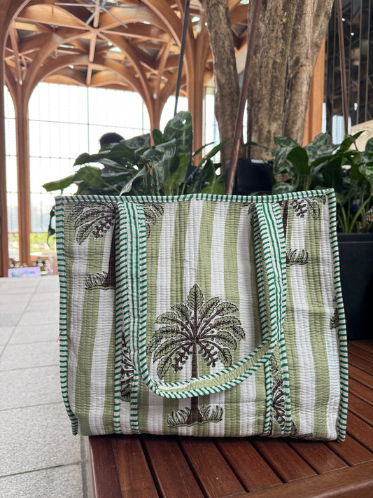 MID SIZE HANDBLOCK COTTON BAG