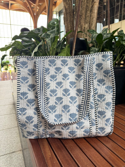 MID SIZE HANDBLOCK COTTON BAG