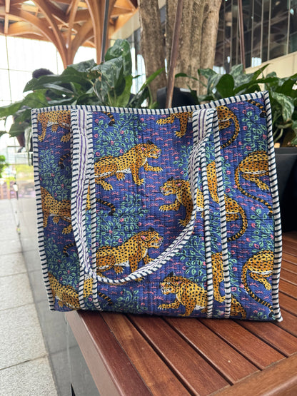 MID SIZE HANDBLOCK COTTON BAG