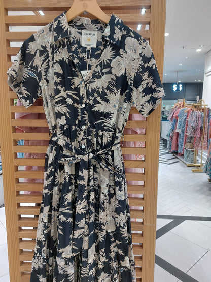 Whitney Shirt Dress - Midnight Black
