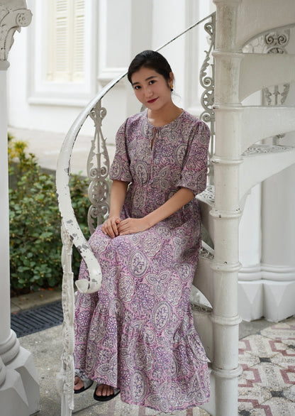 Lois Draw-string Maxi Dress - Pink Whisper