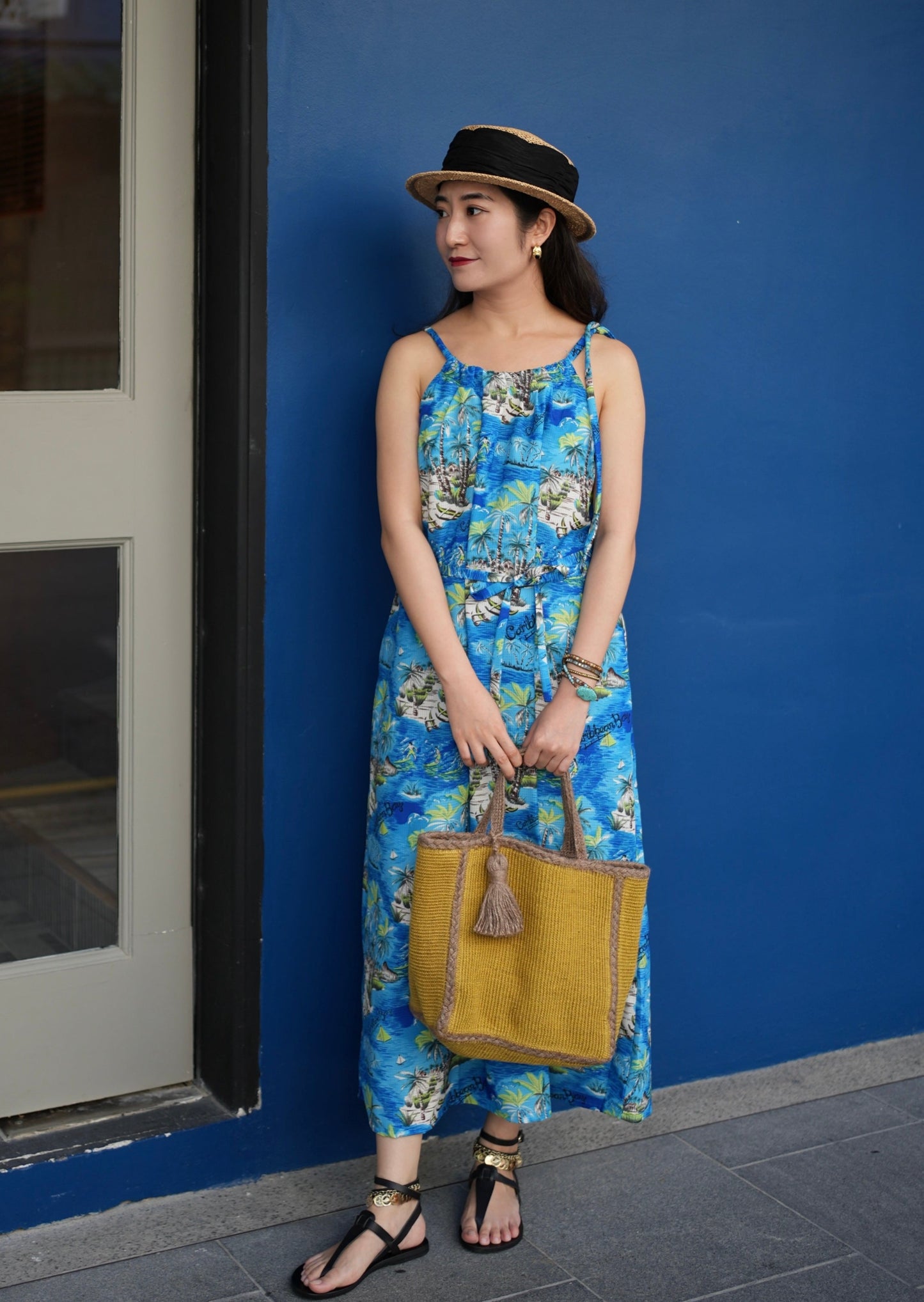 Dalis Dress - Caribbean Blue