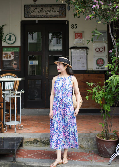Dalis Dress - Navy Coral