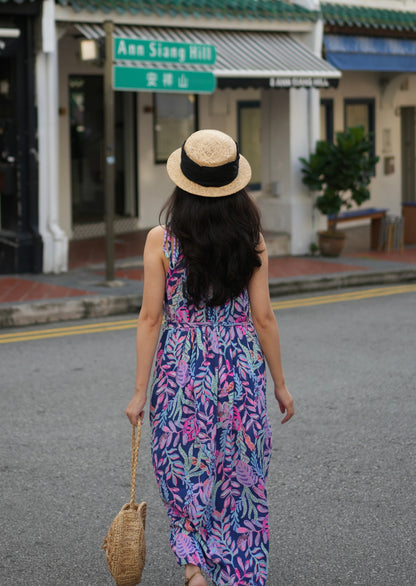 Dalis Dress - Navy Coral