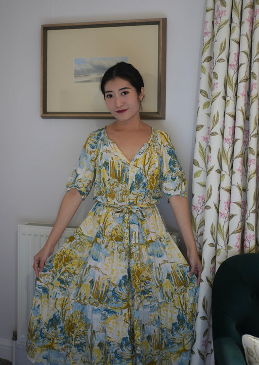 Lucie Dress - Abstract Blue